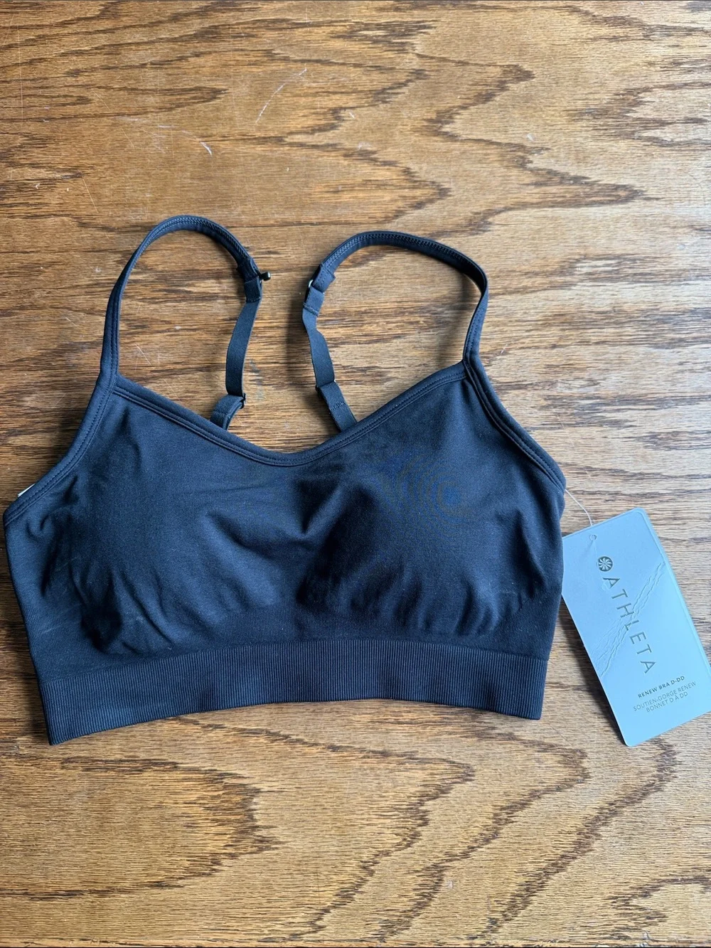 Athleta Black Seamless Light-Support Sports Bra D-DD